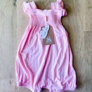 Overall Smocked Shortie
